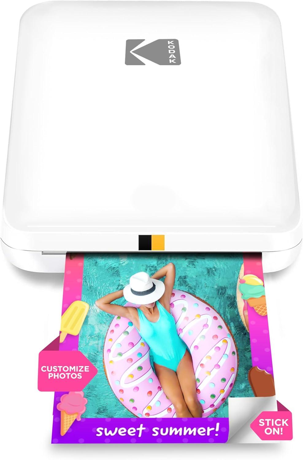 imageKODAK Step Slim Instant Mobile Photo Printer  Kit 20 Pack Zink Paper Case Photo Album Markers Sticker Sets