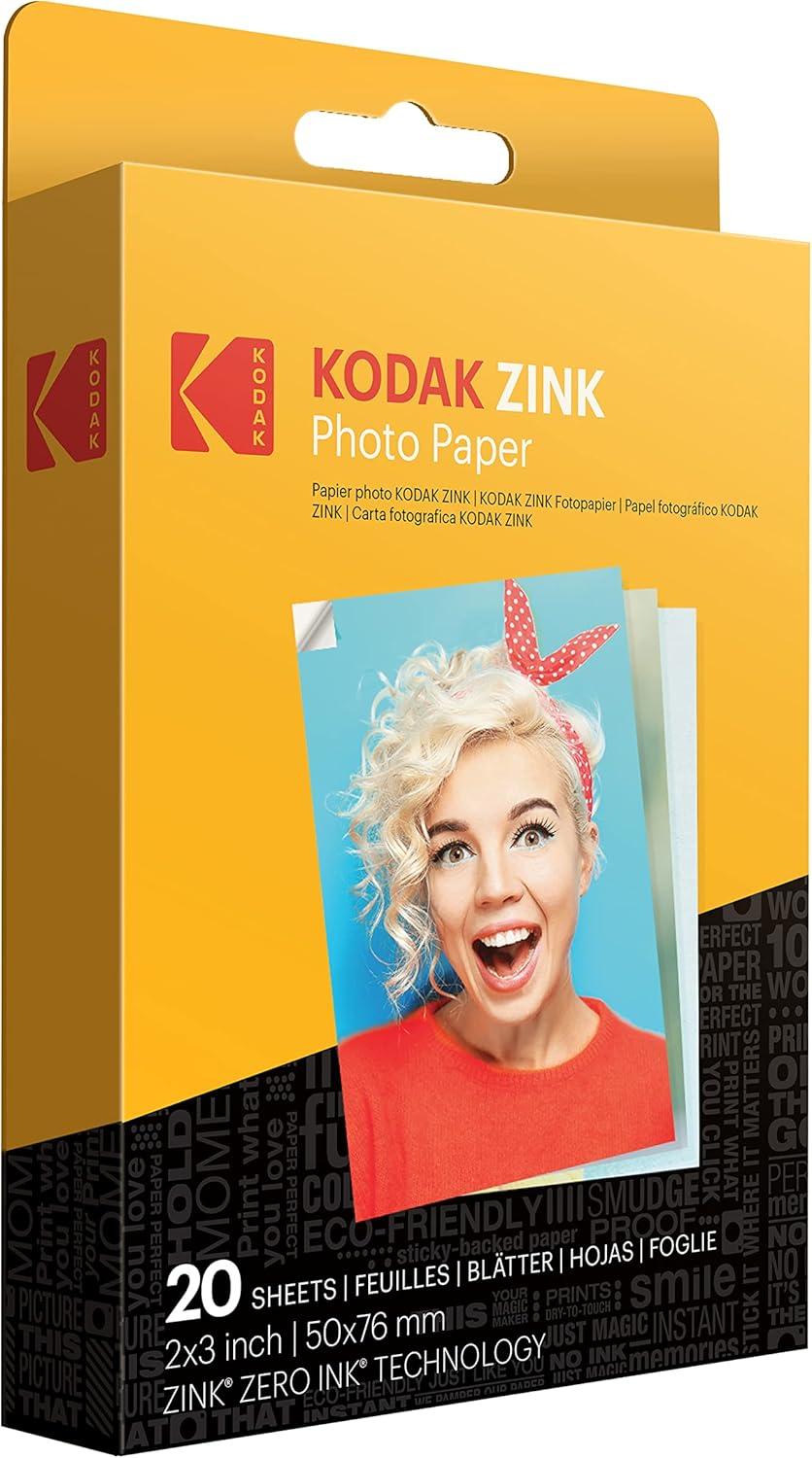 imageKODAK Step Slim Instant Mobile Photo Printer  Kit 20 Pack Zink Paper Case Photo Album Markers Sticker Sets