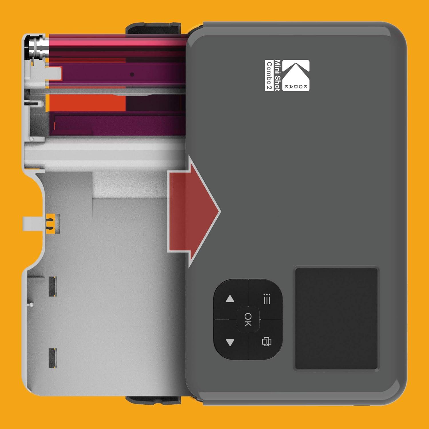 imageKodak 4Pass 21 x 34 Inches Film Cartridge 60 Sheets for Kodak Mini 2 Retro and Mini Shot 2 Retrowhite