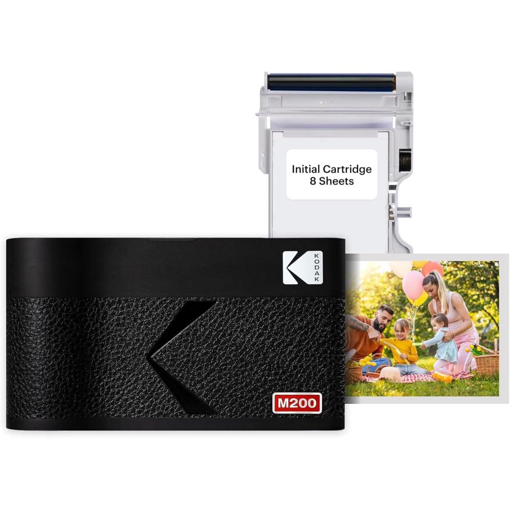 imageKODAK Mini 3 ERA 4PASS Portable Photo Printer Black Printer  Initial 8 Sheets  60 SheetsBlack