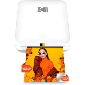 imageKODAK Step Slim Instant Smartphone Photo Printer  Portable Sleek Color Wireless Mobile Printer  Zink 2x3 StickyBack Photos  Print from iOS ampamp Android Devices with Bluetooth wthe Fun App  WhiteWhite