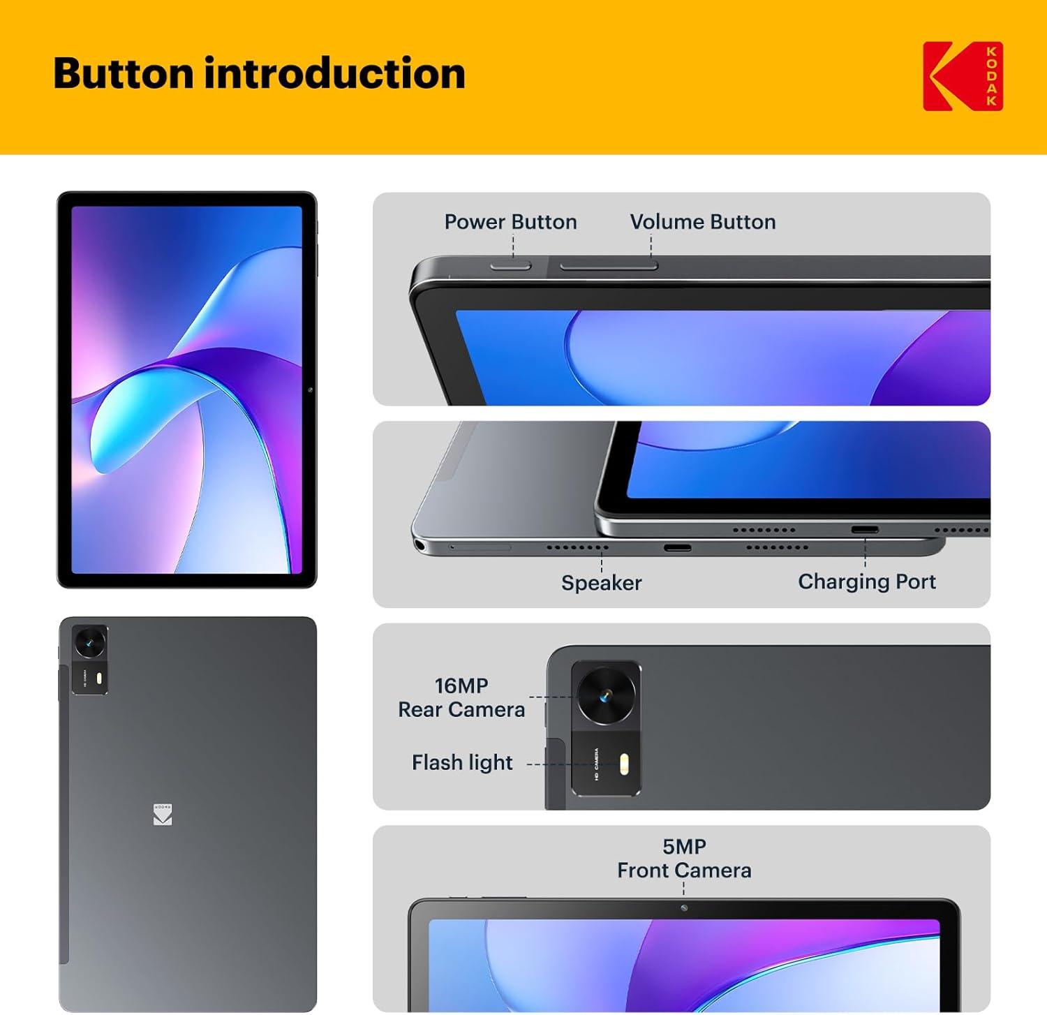 imageKODAK Tablet K11 11quot FHD 128GB Android Tablet OctaCore 1920  1200 FHD Display 8000mAh Battery Dual WiFi Dual Cameras 516MP TypeC Android 15K11