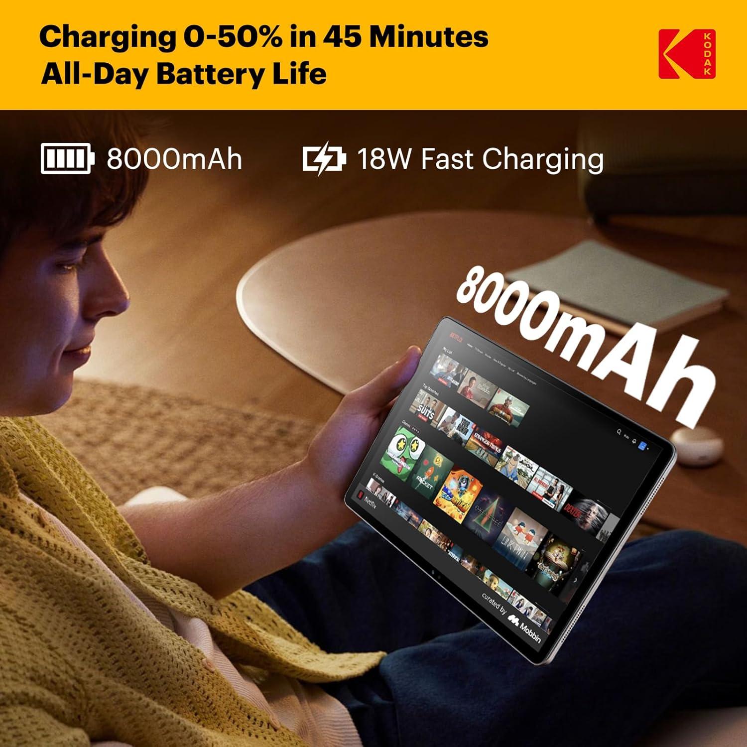 imageKODAK Tablet K11 11quot FHD 128GB Android Tablet OctaCore 1920  1200 FHD Display 8000mAh Battery Dual WiFi Dual Cameras 516MP TypeC Android 15K11