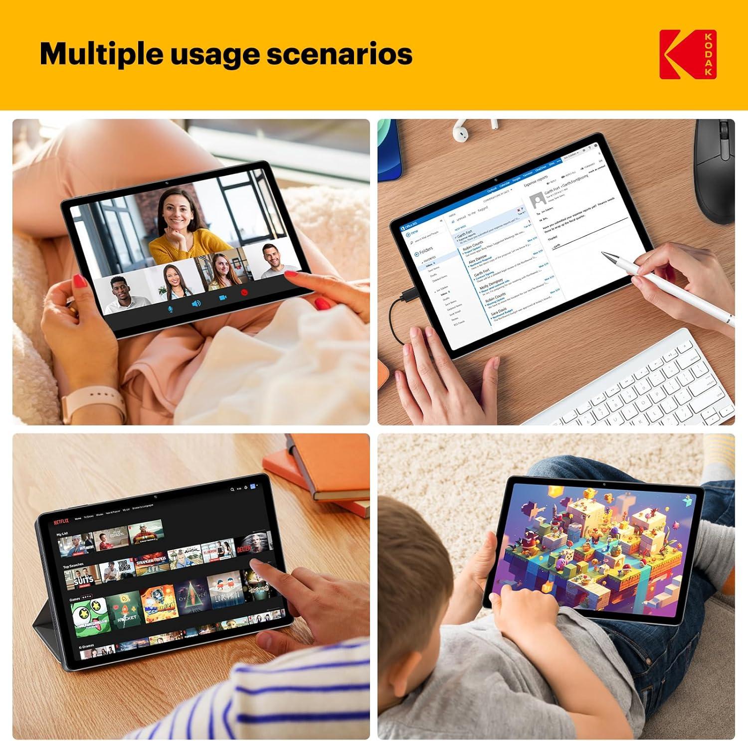 imageKODAK Tablet K11 11quot FHD 128GB Android Tablet OctaCore 1920  1200 FHD Display 8000mAh Battery Dual WiFi Dual Cameras 516MP TypeC Android 15K12