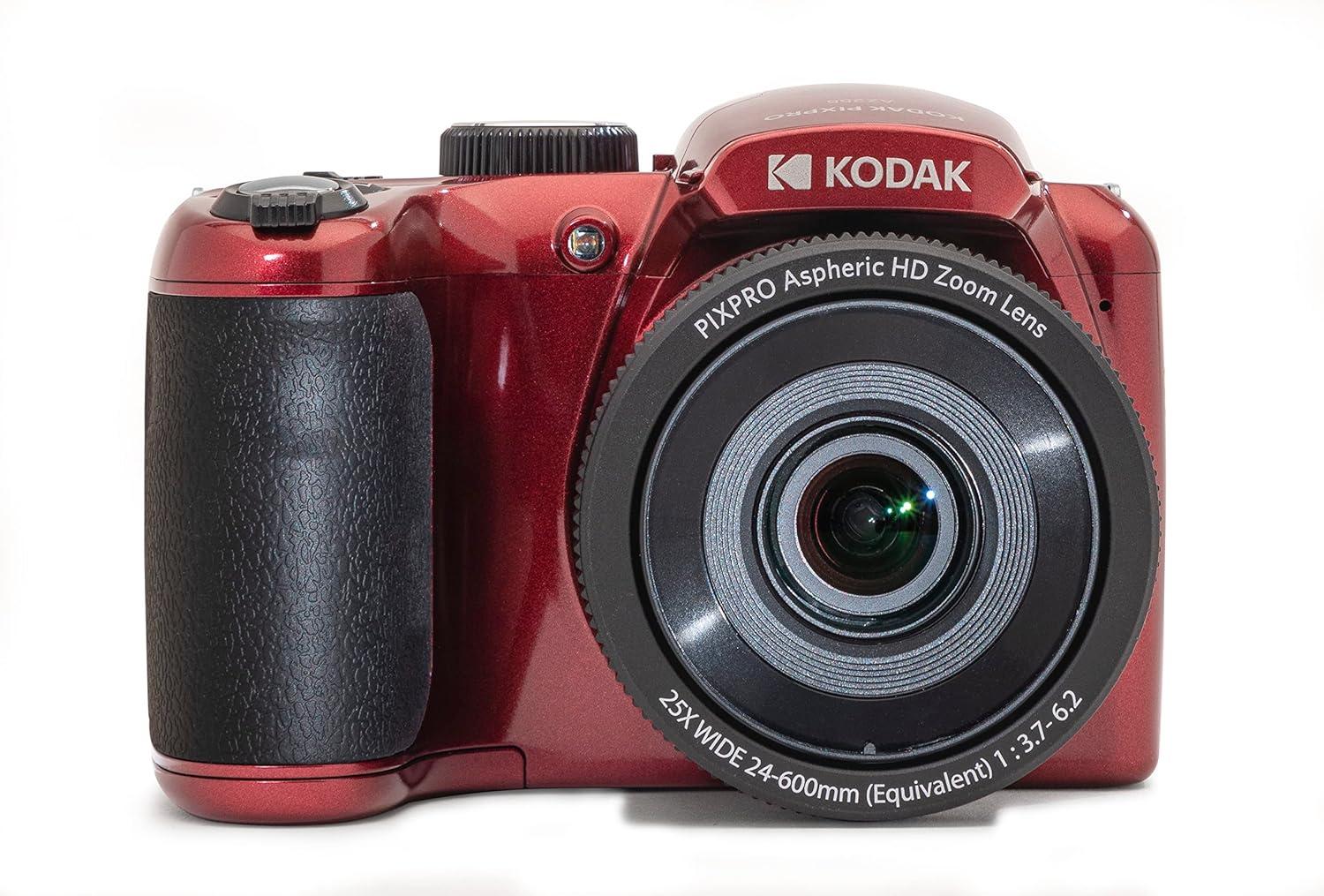 imageKODAK PIXPRO AZ255RD 16MP Digital Camera 25X Optical Zoom 24mm Wide Angle Lens Optical Image Stabilization 1080P Full HD Video 3quot LCD Vlogging Camera RedRed