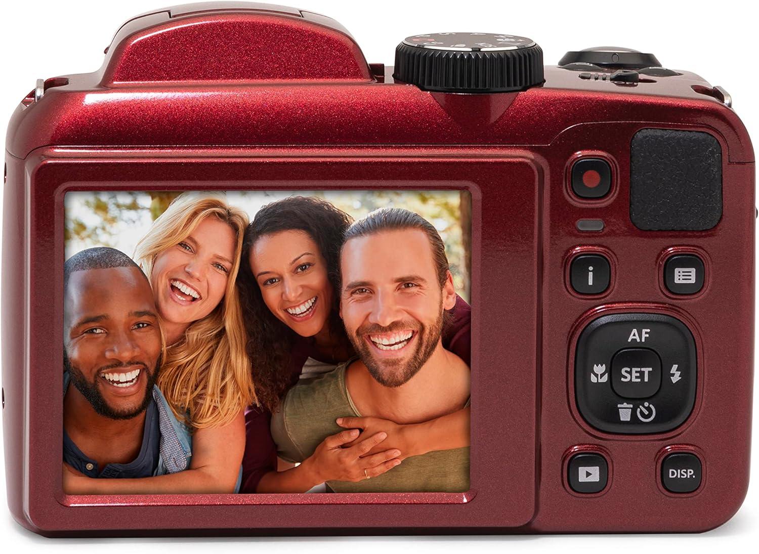 imageKODAK PIXPRO AZ255RD 16MP Digital Camera 25X Optical Zoom 24mm Wide Angle Lens Optical Image Stabilization 1080P Full HD Video 3quot LCD Vlogging Camera RedRed
