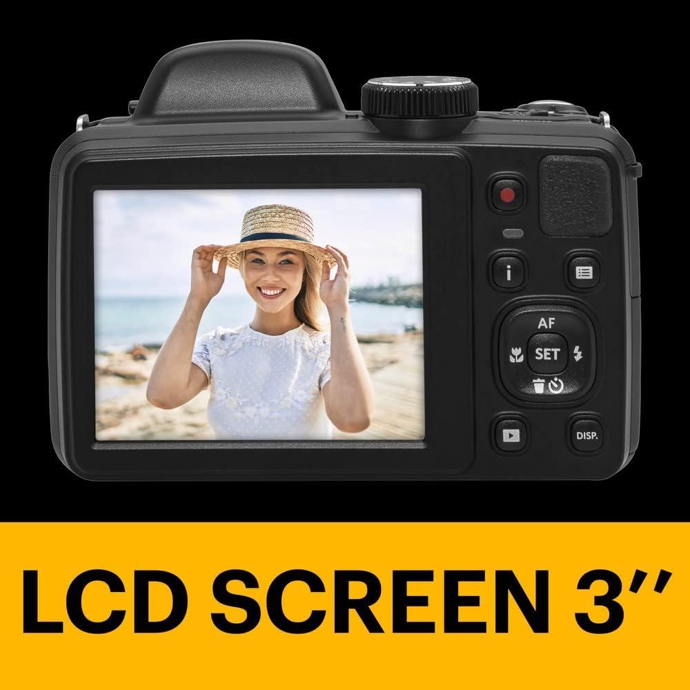 imageKODAK PIXPRO AZ425BK 20MP Digital Camera 42X Optical Zoom 24mm Wide Angle Lens 1080P Full HD Video Optical Image Stabilization LiIon Battery 3quot LCD Vlogging Camera Black