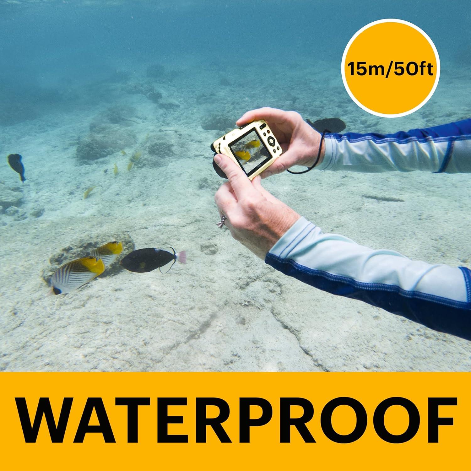 imageKODAK PIXPRO WPZ2 Rugged Waterproof Shockproof Dustproof WiFi Digital Camera 16MP 4X Optical Zoom 1080P Full HD Video Vlogging Camera 27quot LCD YellowCamera
