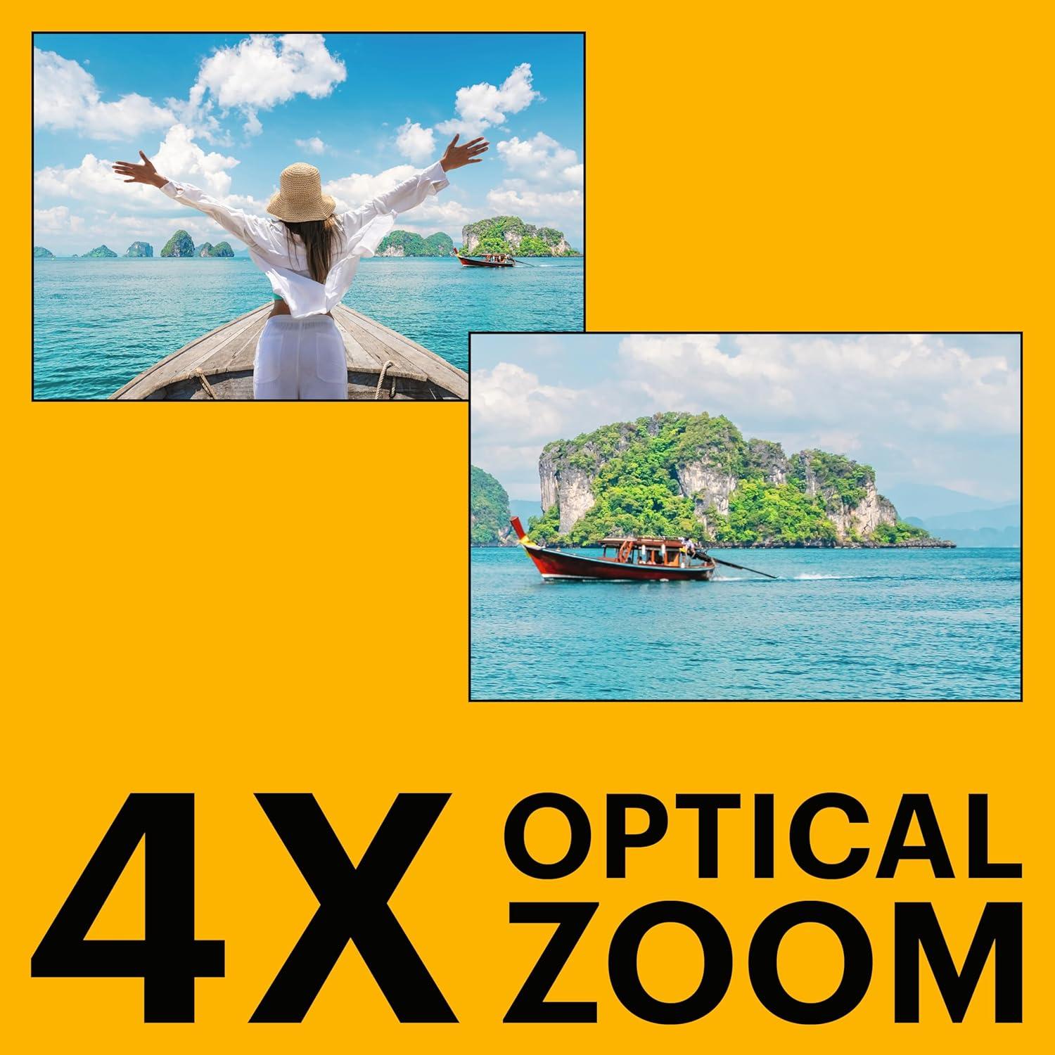 imageKODAK PIXPRO WPZ2 Rugged Waterproof Shockproof Dustproof WiFi Digital Camera 16MP 4X Optical Zoom 1080P Full HD Video Vlogging Camera 27quot LCD YellowBlue