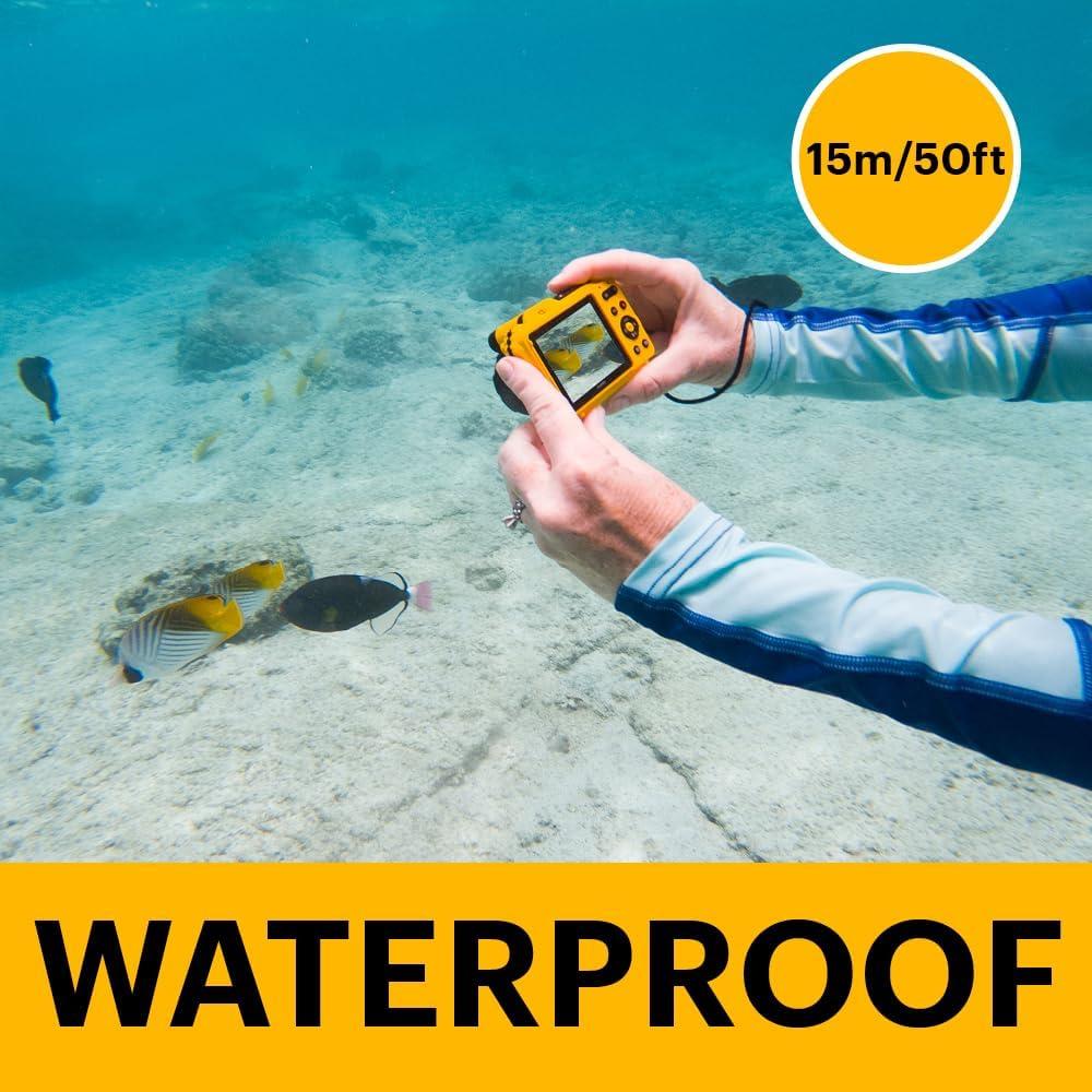 imageKODAK PIXPRO WPZ2 Rugged Waterproof Shockproof Dustproof WiFi Digital Camera 16MP 4X Optical Zoom 1080P Full HD Video Vlogging Camera 27quot LCD YellowYellow