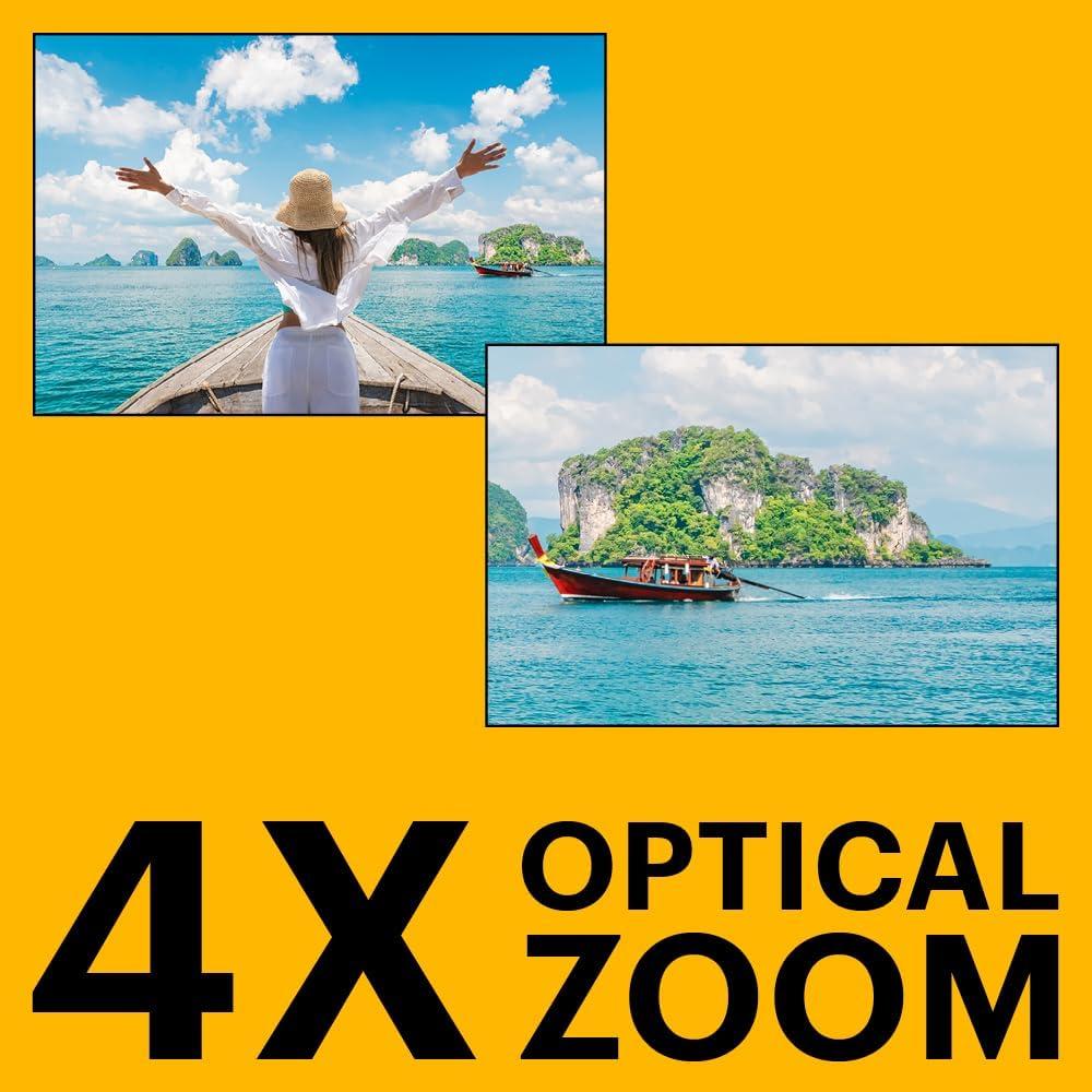 imageKODAK PIXPRO WPZ2 Rugged Waterproof Shockproof Dustproof WiFi Digital Camera 16MP 4X Optical Zoom 1080P Full HD Video Vlogging Camera 27quot LCD YellowYellow