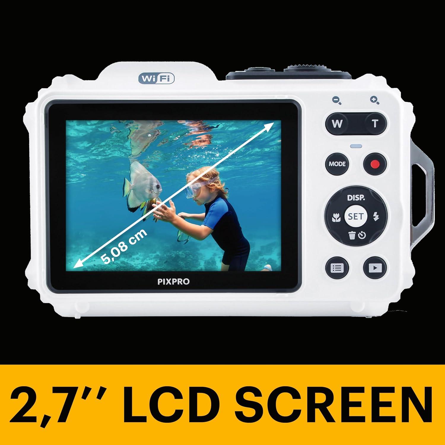 imageKODAK PIXPRO WPZ2 Rugged Waterproof Shockproof Dustproof WiFi Digital Camera 16MP 4X Optical Zoom 1080P Full HD Video Vlogging Camera 27quot LCD YellowCamera