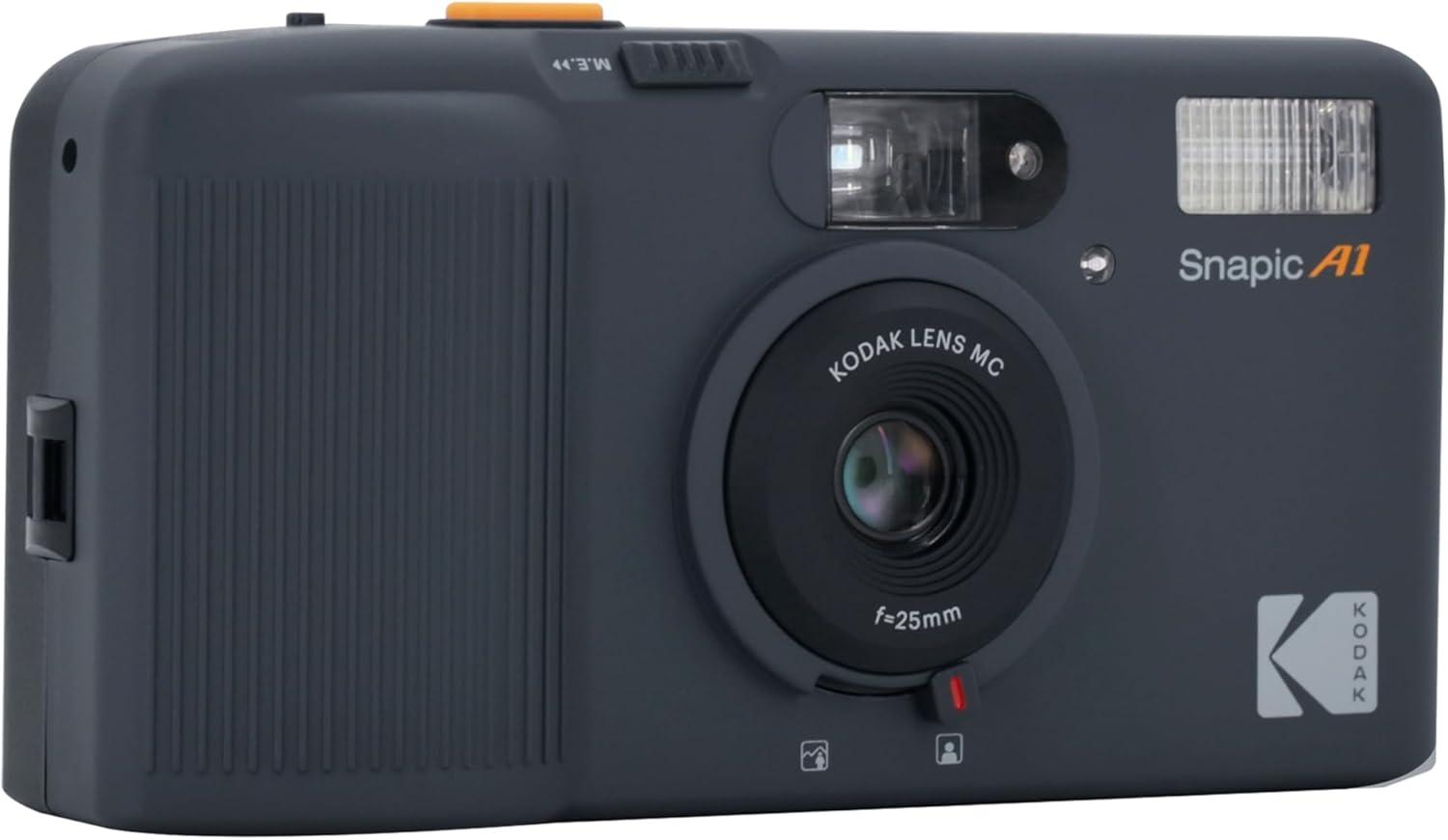 imageKODAK Snapic A1 35mm Film Camera 35mm Reusable 2Zone Focus Lightweight Compact Rhino Grey Film ampamp AAA Battery are not IncludedRhino Grey