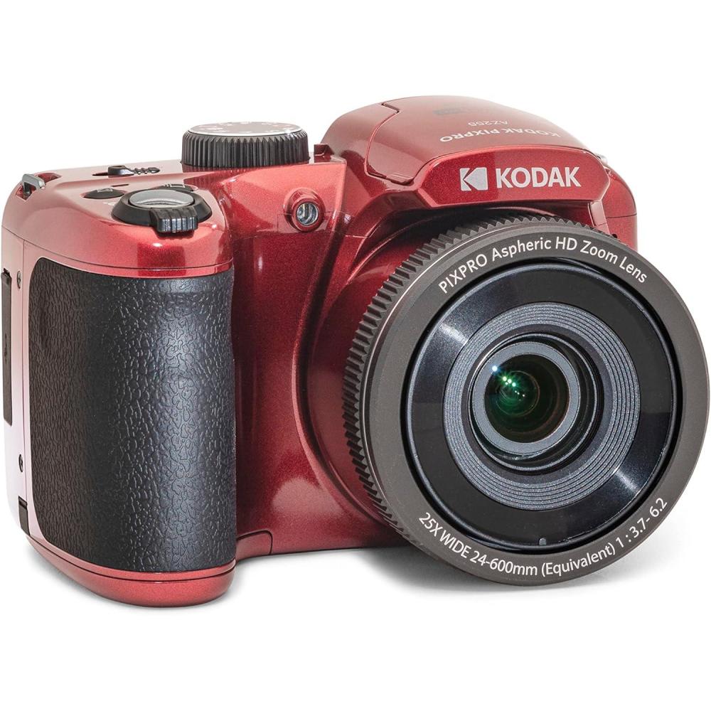 imageKODAK PIXPRO AZ255RD 16MP Digital Camera 25X Optical Zoom 24mm Wide Angle Lens Optical Image Stabilization 1080P Full HD Video 3quot LCD Vlogging Camera RedRed
