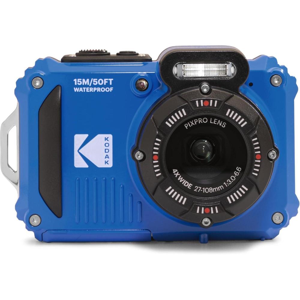 imageKODAK PIXPRO WPZ2 Rugged Waterproof Shockproof Dustproof WiFi Digital Camera 16MP 4X Optical Zoom 1080P Full HD Video Vlogging Camera 27quot LCD YellowBlue
