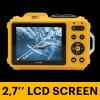 imageKODAK PIXPRO WPZ2 Rugged Waterproof Shockproof Dustproof WiFi Digital Camera 16MP 4X Optical Zoom 1080P Full HD Video Vlogging Camera 27quot LCD YellowYellow