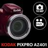 imageKodak AZ401RD Point ampamp Shoot Digital Camera with 3quot LCD RedRed