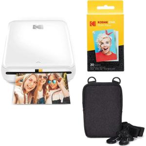 image:imageKODAK Step Instant Photo Printer with BluetoothNFC Zink Technology ampamp KODAK App for iOS ampamp Android Pink Go BundleWhite