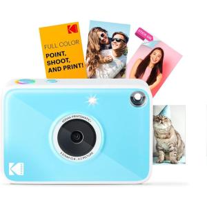 image:imageKodak Printomatic Instant Print Digital Camera Pink 10MP Portable Camera with Interactive RGB LED Status Indicator Prints FullColor Photos on Zink 2x3 StickyBacked Photo Paper  Easy ampamp FunBlue