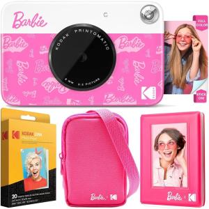 image:imageKodak x Barbie Printomatic FullColor Instant Print Digital Camera Barbie Starter Bundle Signature Style Barbie Deluxe Camera Case  Zink Paper 20 SheetsSignature Style