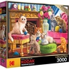 image:imageRoseArt  Kodak Premium  Brandons Bookstore  3000 Piece Jigsaw Puzzle for AdultsKittens by The Fireplace