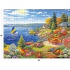 image:imageRoseArt  Kodak Premium 350 Piece Puzzle  Sunset Camper with Golden Retriever Vibrant Lakeside Scene Jigsaw Puzzle for Adults 24 x 18 Finished SizeLakeshore Living