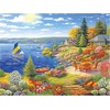 image:imageRoseArt  Kodak Premium 350 Piece Puzzle  Sunset Camper with Golden Retriever Vibrant Lakeside Scene Jigsaw Puzzle for Adults 24 x 18 Finished SizeLakeshore Living