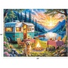 image:imageRoseArt  Kodak Premium 350 Piece Puzzle  Sunset Camper with Golden Retriever Vibrant Lakeside Scene Jigsaw Puzzle for Adults 24 x 18 Finished SizeSunset Camper