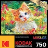 image:imageRoseArt  Kodak Premium Mosaics  Rainbow Tiger  750 Piece Jigsaw Puzzle for AdultsCute Kittens In The Flowers