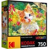 image:imageRoseArt  Kodak Premium Mosaics  Rainbow Tiger  750 Piece Jigsaw Puzzle for AdultsCute Kittens In The Flowers