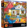 image:imageRoseArt  Kodak Premium 350 Piece Puzzle  Sunset Camper with Golden Retriever Vibrant Lakeside Scene Jigsaw Puzzle for Adults 24 x 18 Finished SizeJuniors Farmer Market
