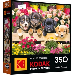 image:imageRoseArt  Kodak  Maine Road 350 Piece Jigsaw Puzzle Scenic Autumn Landscape Puzzle for AdultsMarket Puppies