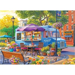 image:imageRoseArt  Kodak Premium  City Street Fair  1000 Piece Jigsaw Puzzle for Adults Vibrant Vendors Artwork  Made in USACity Food Truck
