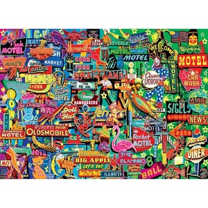 image:imageRoseArt  Kodak Premium  Neon Signs  1000 Piece Jigsaw Puzzle for Adults