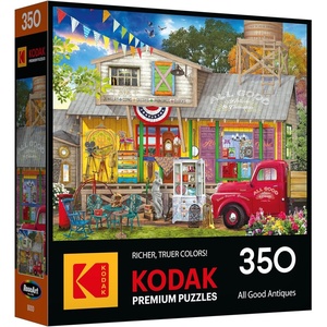 image:imageRoseArt  Kodak Premium 350 Piece Puzzle  Sunset Camper with Golden Retriever Vibrant Lakeside Scene Jigsaw Puzzle for Adults 24 x 18 Finished SizeAll Good Antiques