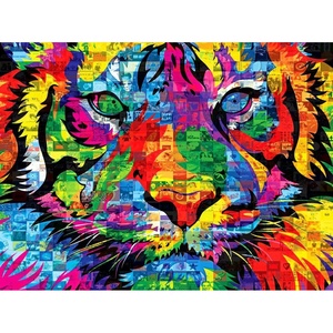 image:imageRoseArt  Kodak Premium Mosaics  Rainbow Tiger  750 Piece Jigsaw Puzzle for AdultsRainbow Tiger