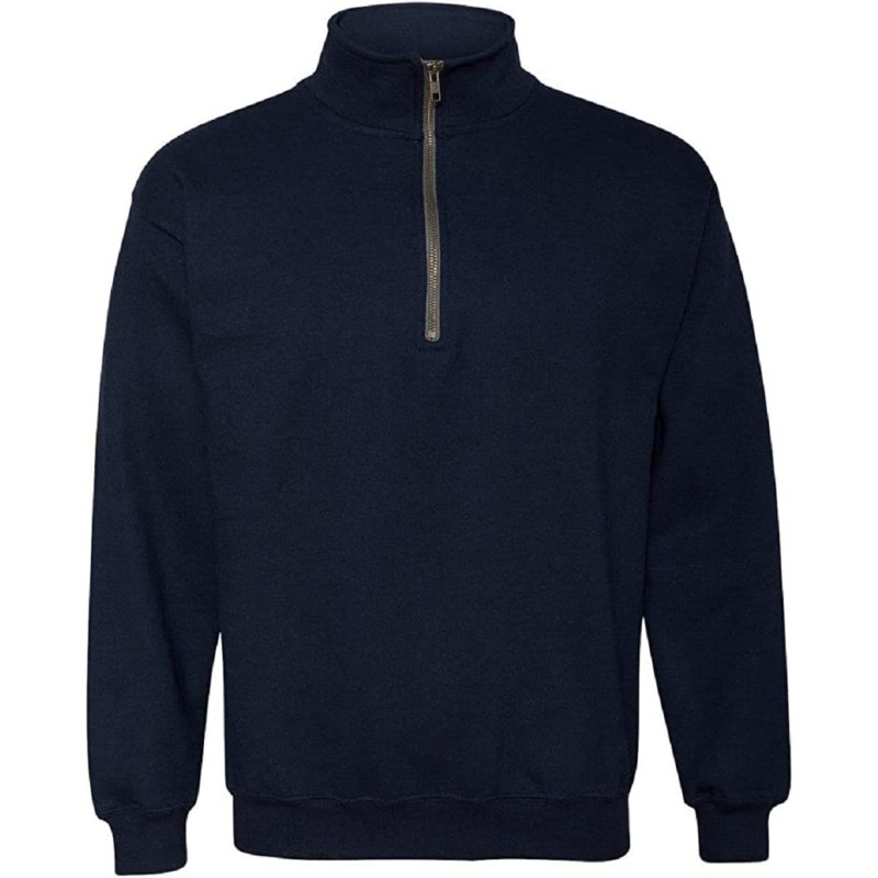 Gildan Men's Quarter-Zip Fleece Sweatshirt - Cadet Collar Style G18800, 50% Cotton 50% Polyester, Classic Fit