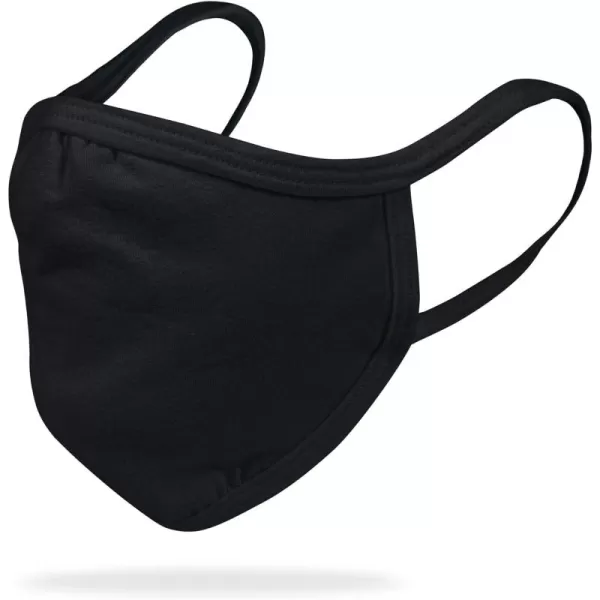 Gildan Adult &amp; Youth Reusable 2-Layer Cotton Face Mask  Black )