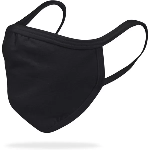 Gildan Adult &amp; Youth Reusable 2-Layer Cotton Face Mask  Black )