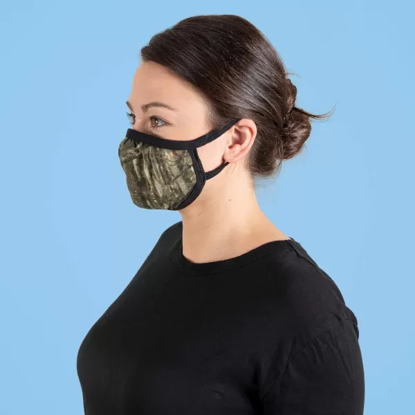 Gildan Adult &amp; Youth Reusable 2-Layer Cotton Face Mask  Mossy Oak Break-up Infinity )
