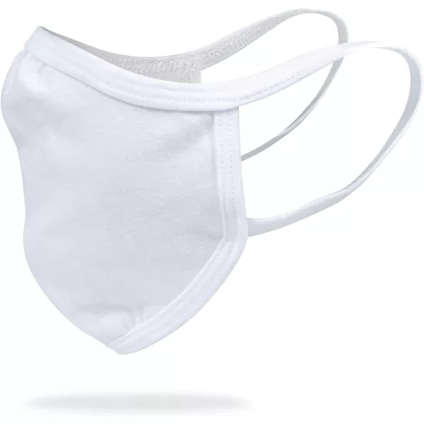 Gildan Adult &amp; Youth Reusable 2-Layer Cotton Face Mask  White )