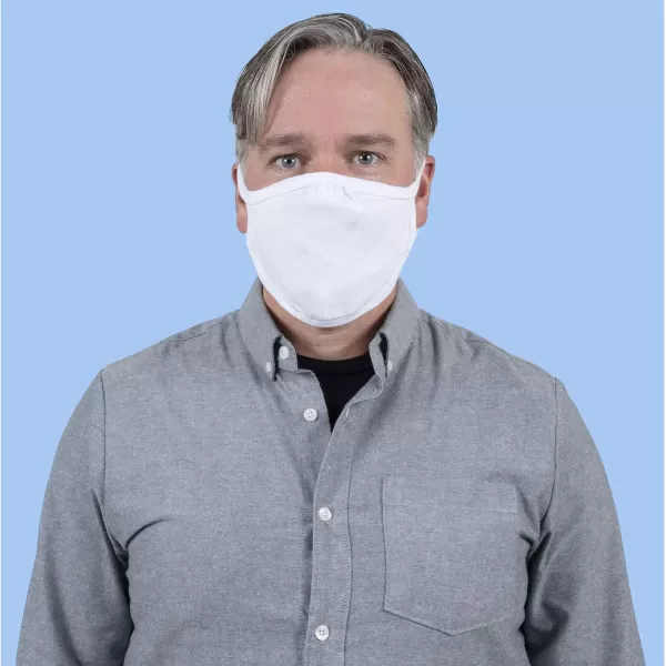 Gildan Adult &amp; Youth Reusable 2-Layer Cotton Face Mask  White )