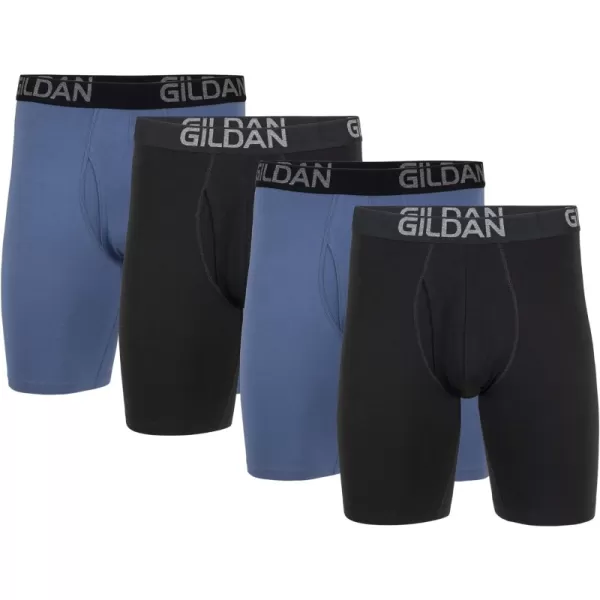 Long Leg 4 Black Soot/Slate Blue (4-pack)