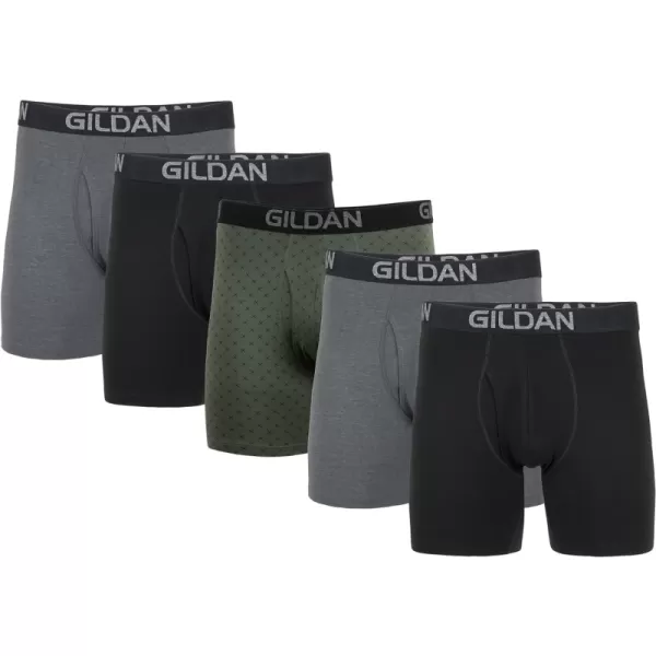 Regular Leg 5 Blk/Heather Dark Grey/Green Midnight (5-pack)