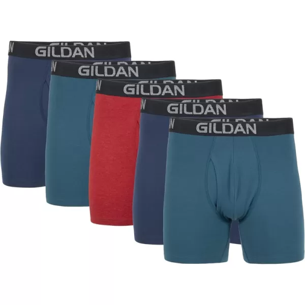 Regular Leg 5 Blue Cove/Hawaiian Blue/Heather Red Mark (5-pack)