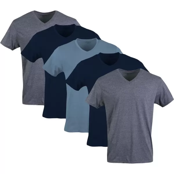 5 Navy/Heather Navy/Indigo Blue (5-pack)