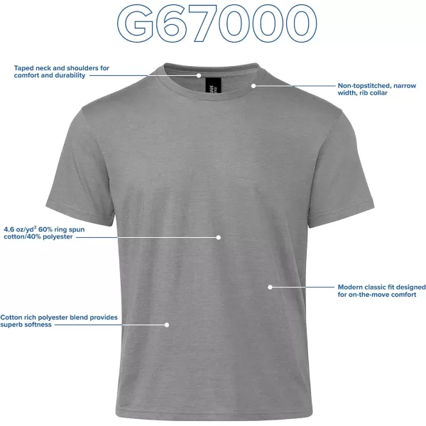 Gildan Softstyle CVC Short Sleeve T-Shirt, Style G67000, Multipack
