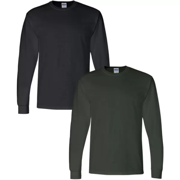 Gildan Adult DryBlend Long Sleeve T-Shirt, Style G8400, 2-Pack