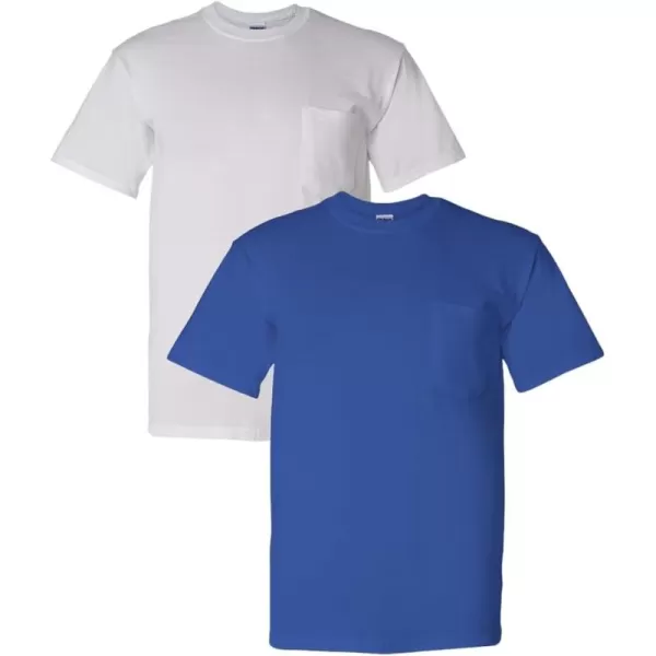 Gildan Adult DryBlend Workwear T-Shirts with Pocket, 2-Pack)