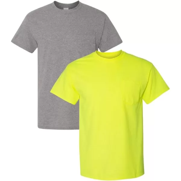 Gildan Adult DryBlend Workwear T-Shirts with Pocket, 2-Pack